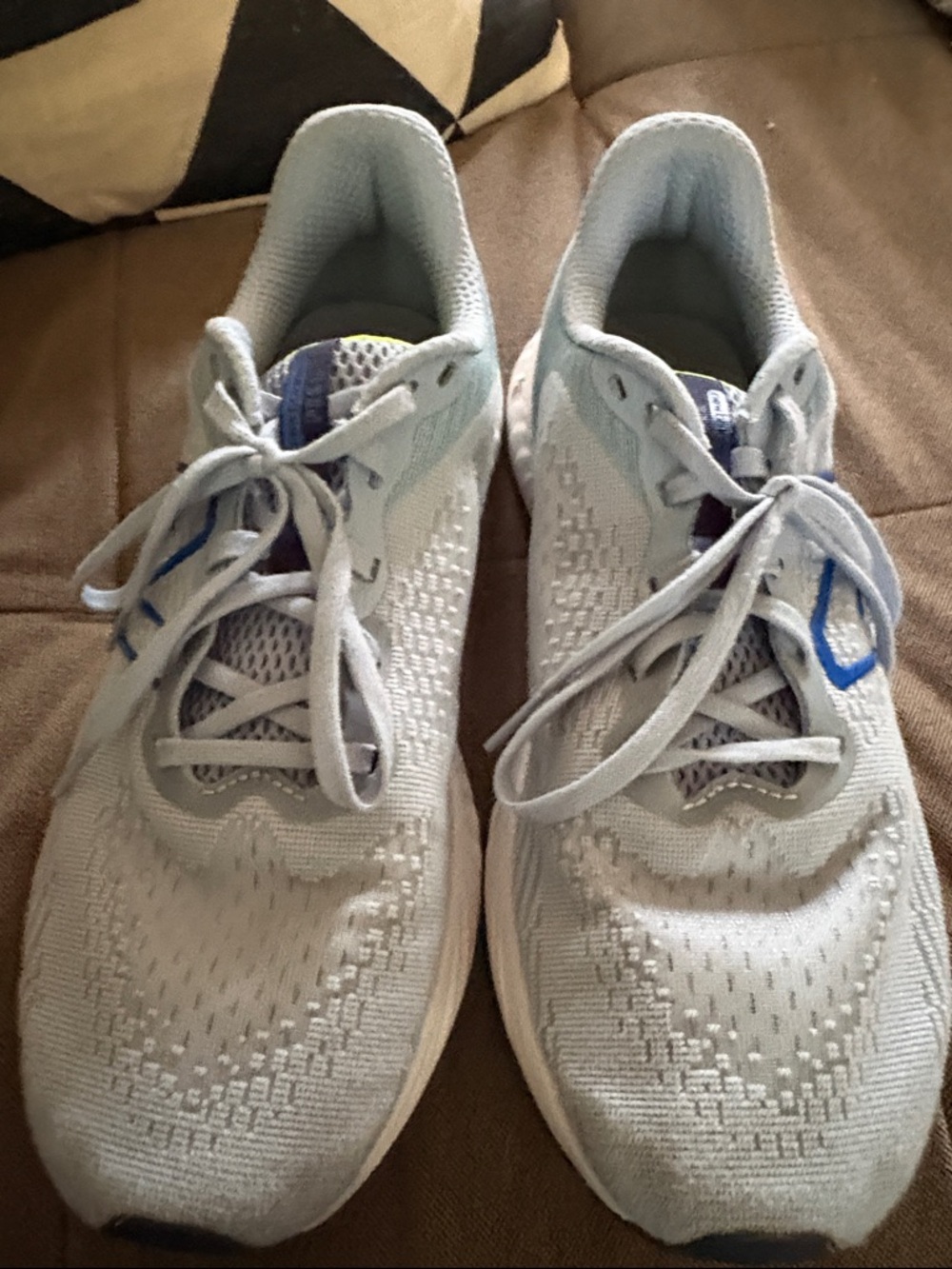 New Balance Light Gray Knit Sneakers